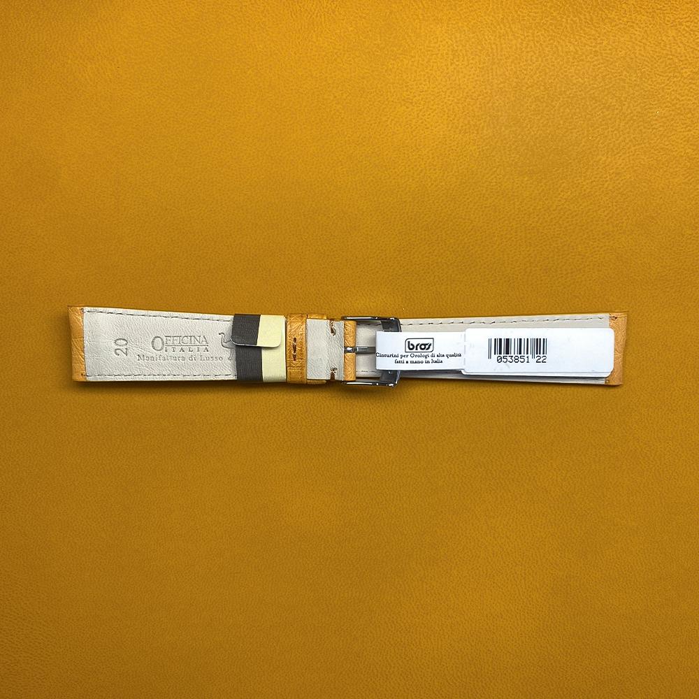 Cinturino pelle struzzo miele 20-16mm - BROS