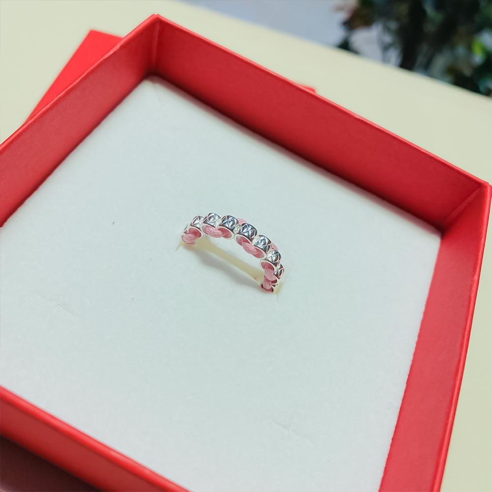  Anello pigne argento filo rosa Dodo Mariani R23 - DODO MARIANI