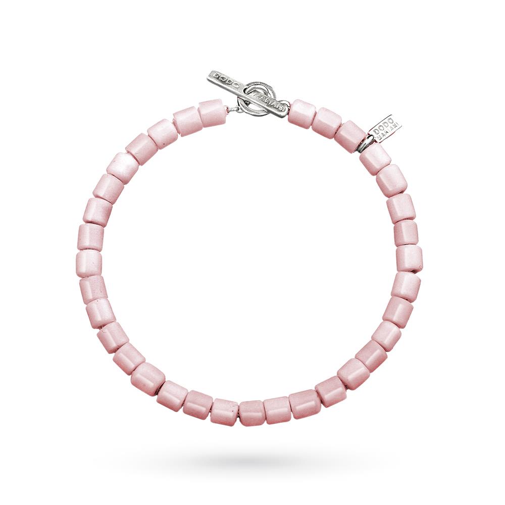 Bracciale in vetro di murano di colore rosa