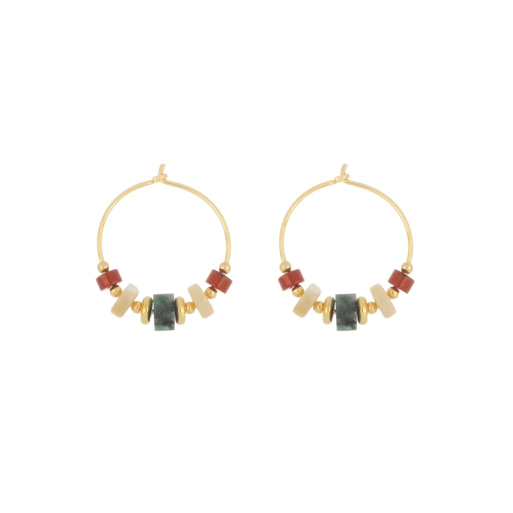 Maman et Sophie ORUSA2MP Madreterra 925 Silver Gold-Plated Earrings - MAMAN ET SOPHIE