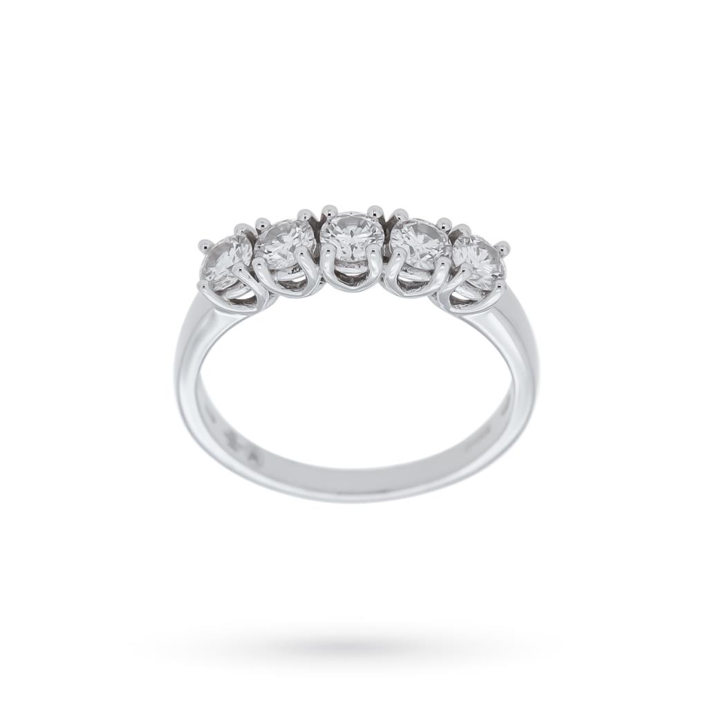 Riviere ring with 5 diamonds ct 0,76 E VS - MIRCO VISCONTI