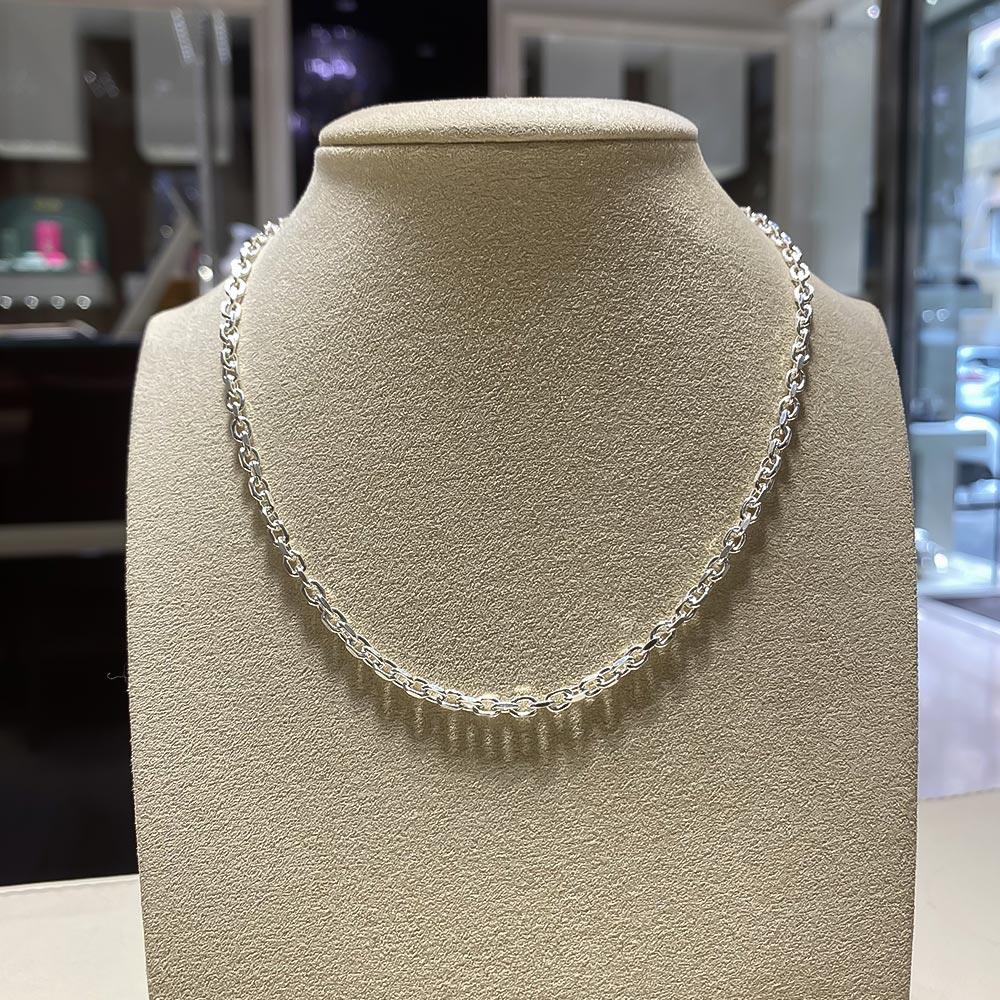  Catenina argento maglia rolò ovalini 50cm - LUSSO ITALIANO