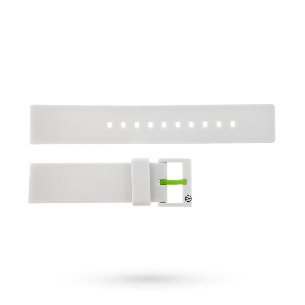 White and green rubber strap 20mm - LUSSO ITALIANO