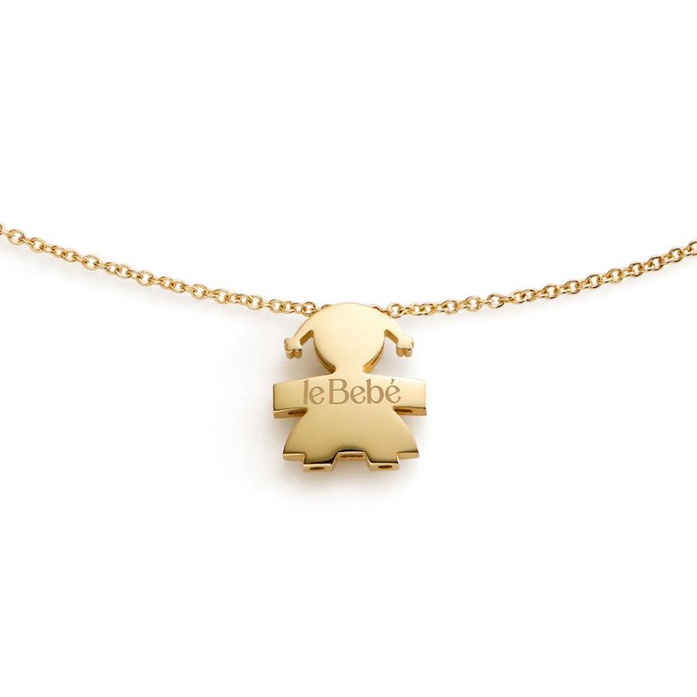 Collana in oro giallo con ciondolo bimba di lebebe