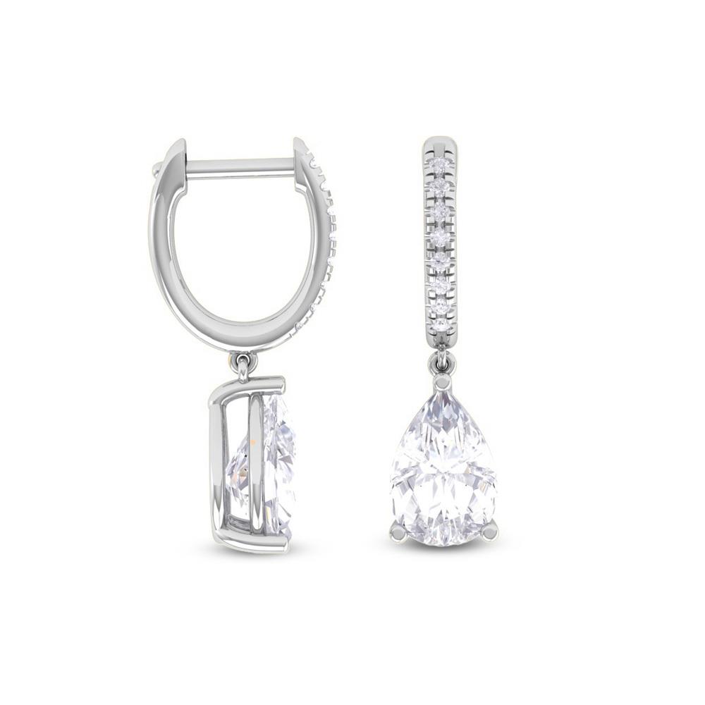  Orecchini Pendenti Oro Rosa Diamanti Goccia Da 1 Carato Lab-Grown - AMA