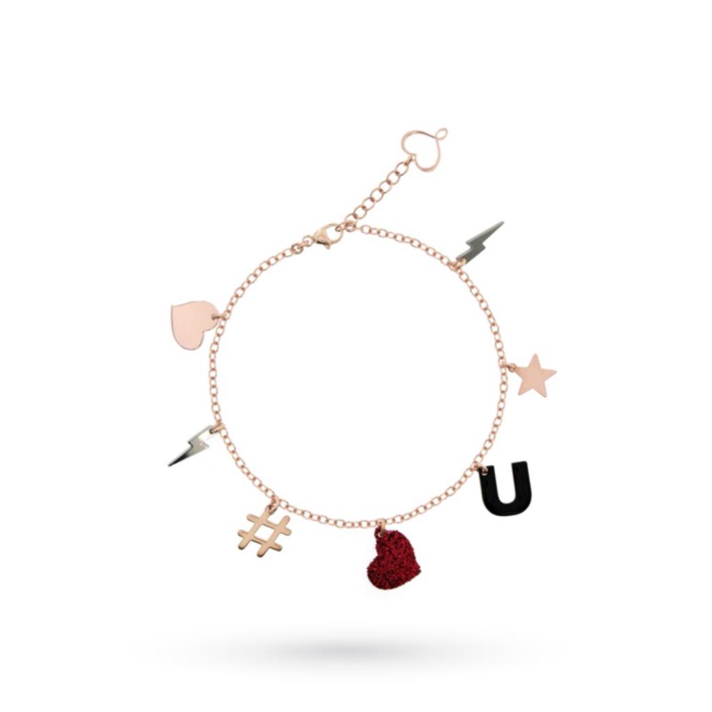 Bracciale MAMAN ET SOPHIE br000u2 Love You in argento - MAMAN ET SOPHIE