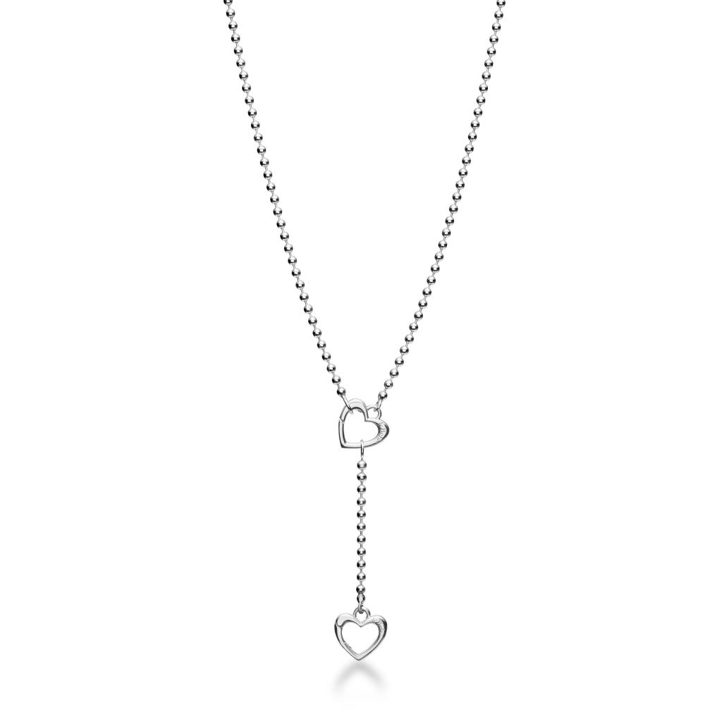  Silver link and heart-shaped snap-hook - LE BEBE