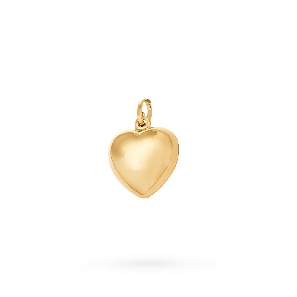 Heart pendant in 18kt yellow gold, height 16mm - LUSSO ITALIANO
