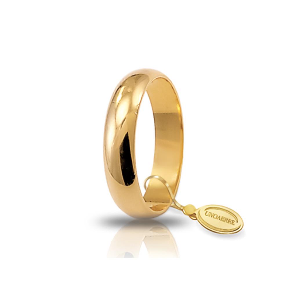 Fede Larga oro giallo 5 grammi - Mm 4,50 Misura 27 - UNOAERRE
