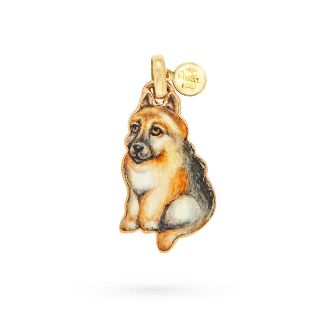 Ciondolo Gabriella Rivalta Cane Lupo rame oro - GABRIELLA RIVALTA
