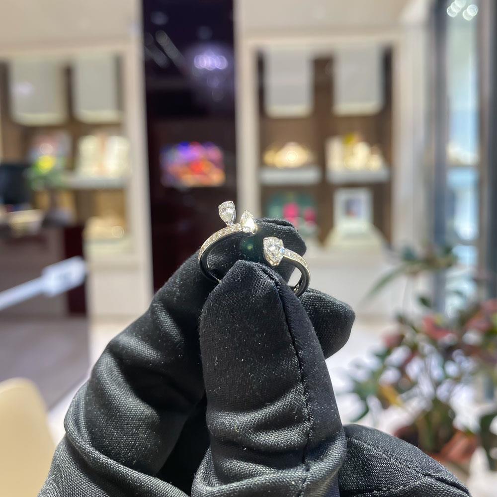  Anello Twist oro bianco 3 gocce diamanti brillanti RFJewels - RF JEWELS