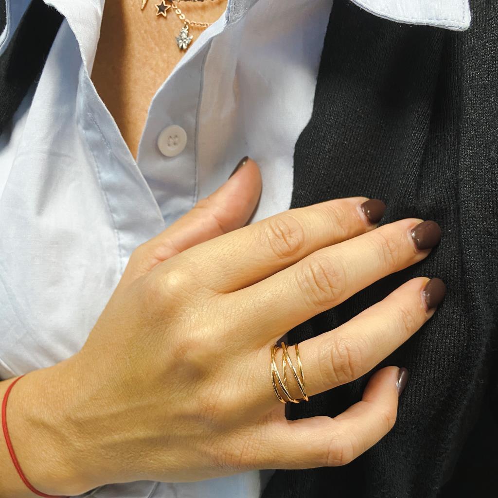  Ring 5 wires of 18kt rose gold - LUSSO ITALIANO