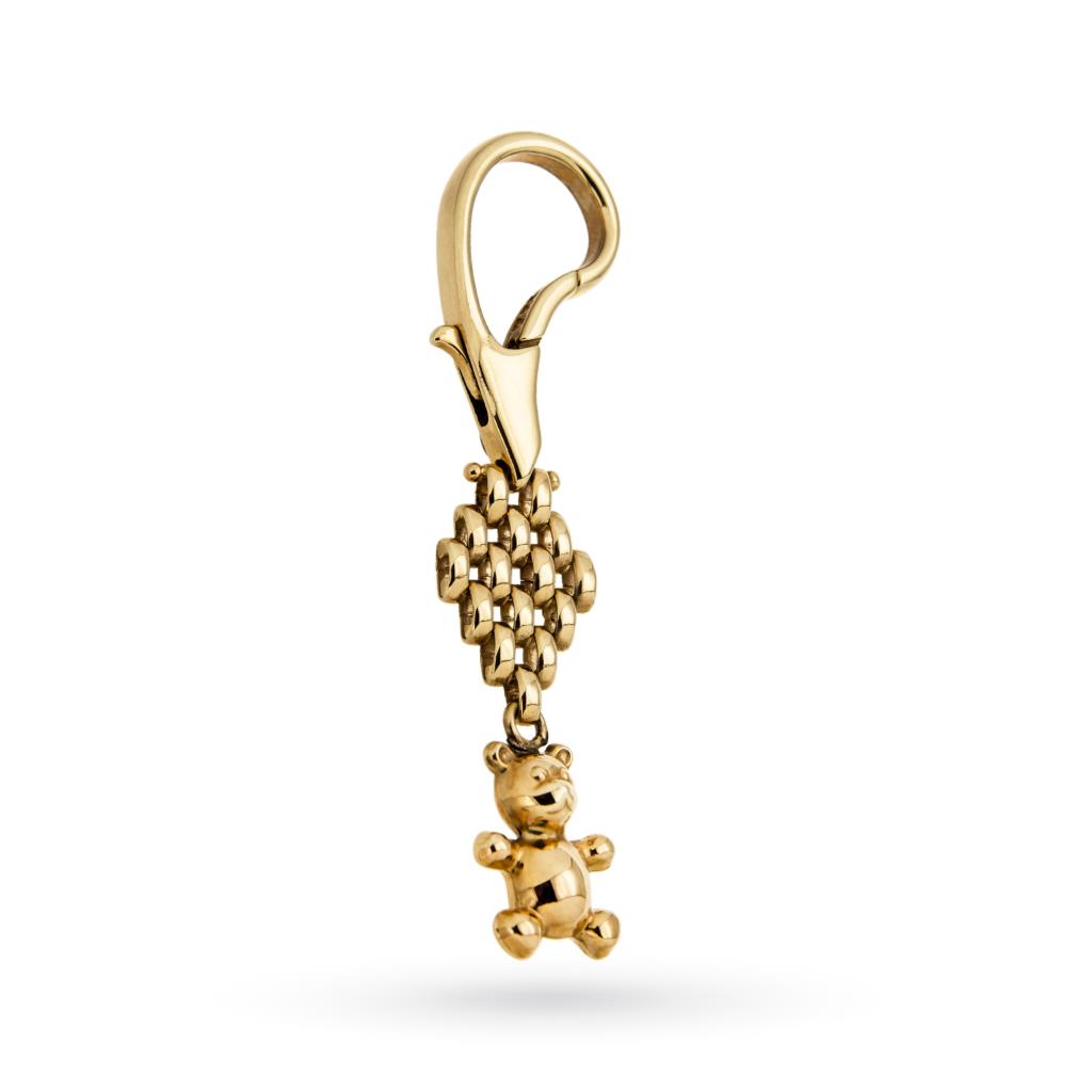 Keyrings in yellow gold with teddy bear - UNBRANDED