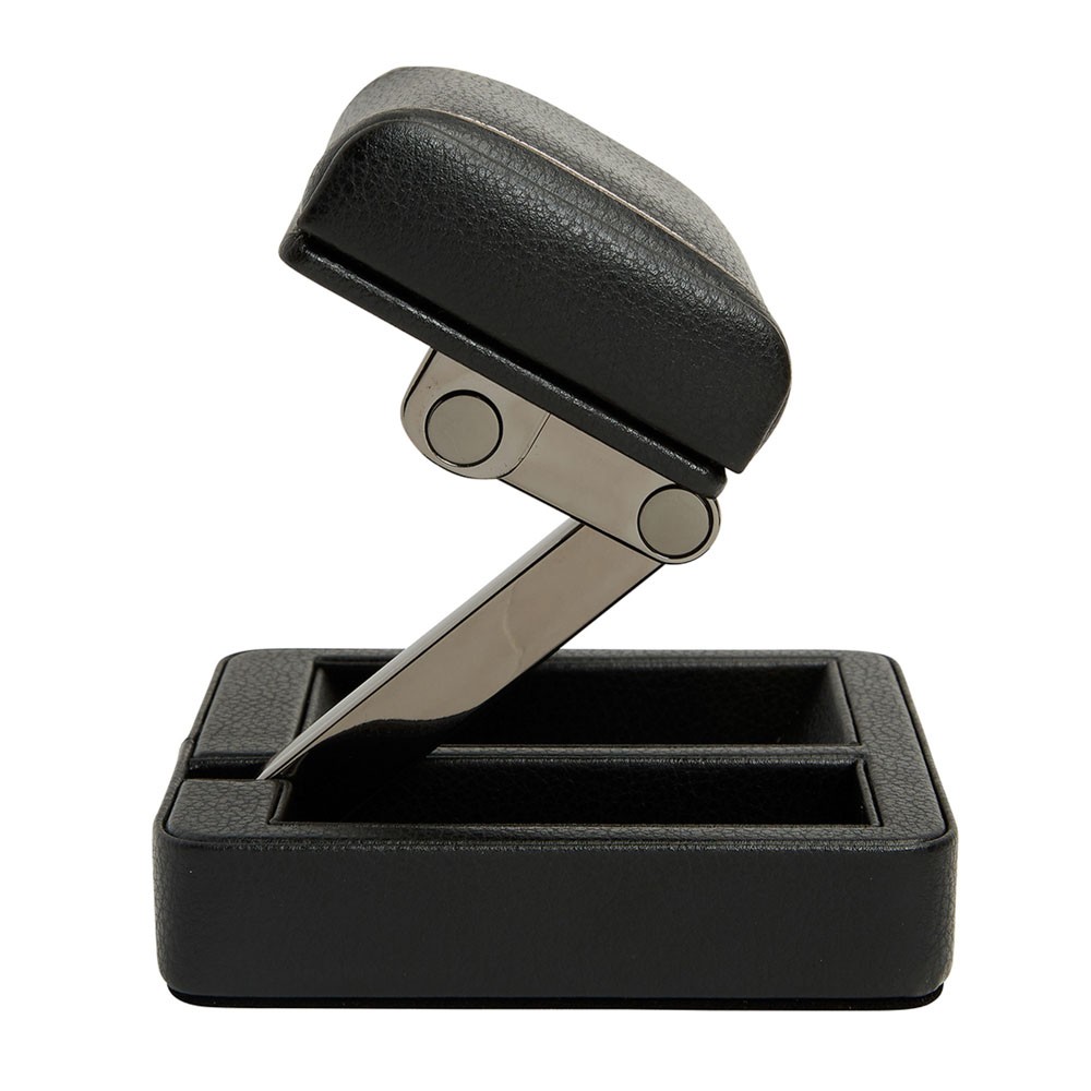  Wolf Single Travel Watch Stand - Black / Gunmetal - WOLF