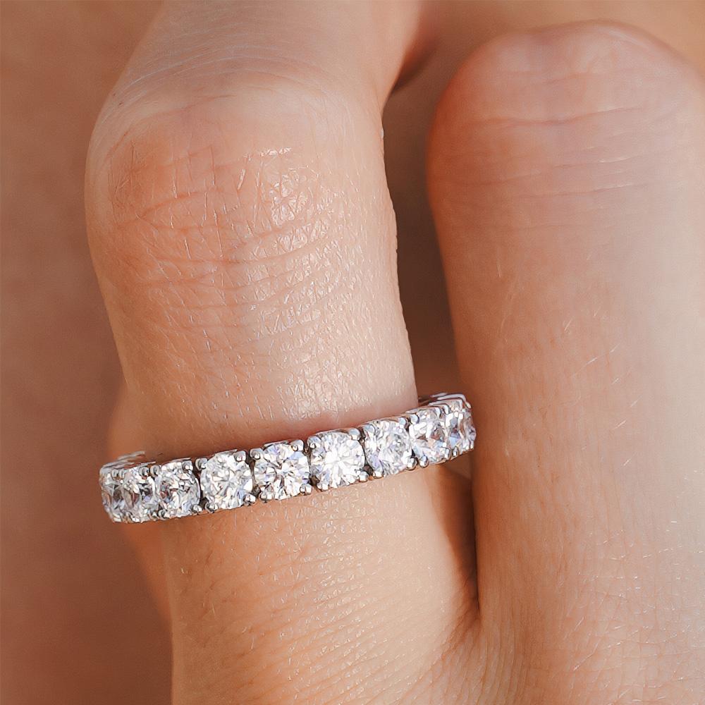  Girodito oro bianco con diamanti ~3 Carati Lab-Grown - AMA