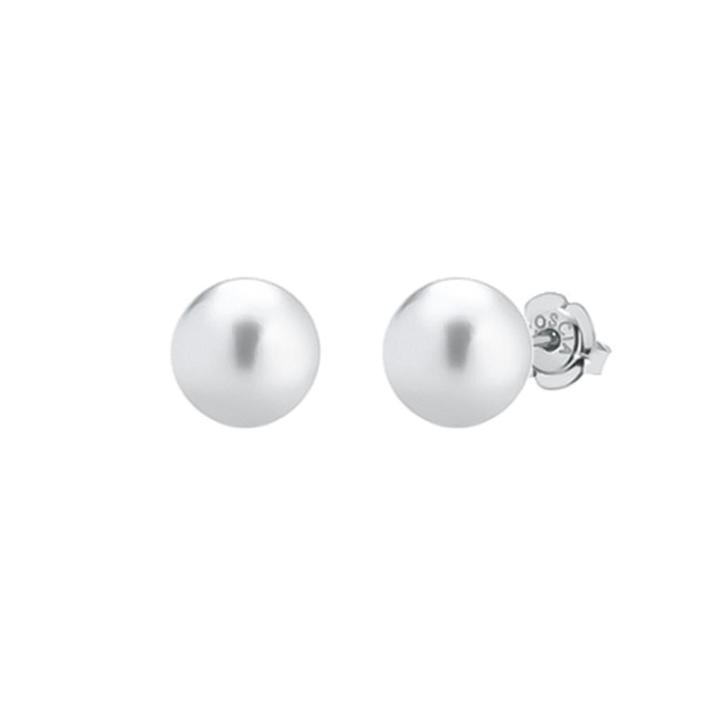 Earrings with akoya pearl AAA 18kt white gold - COSCIA