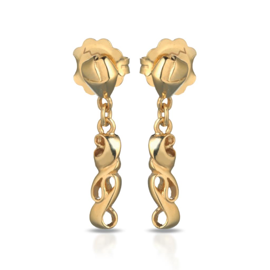 Orecchini pendenti in argento dorato 925 con ricami - MARESCA OFFICINE ORAFE