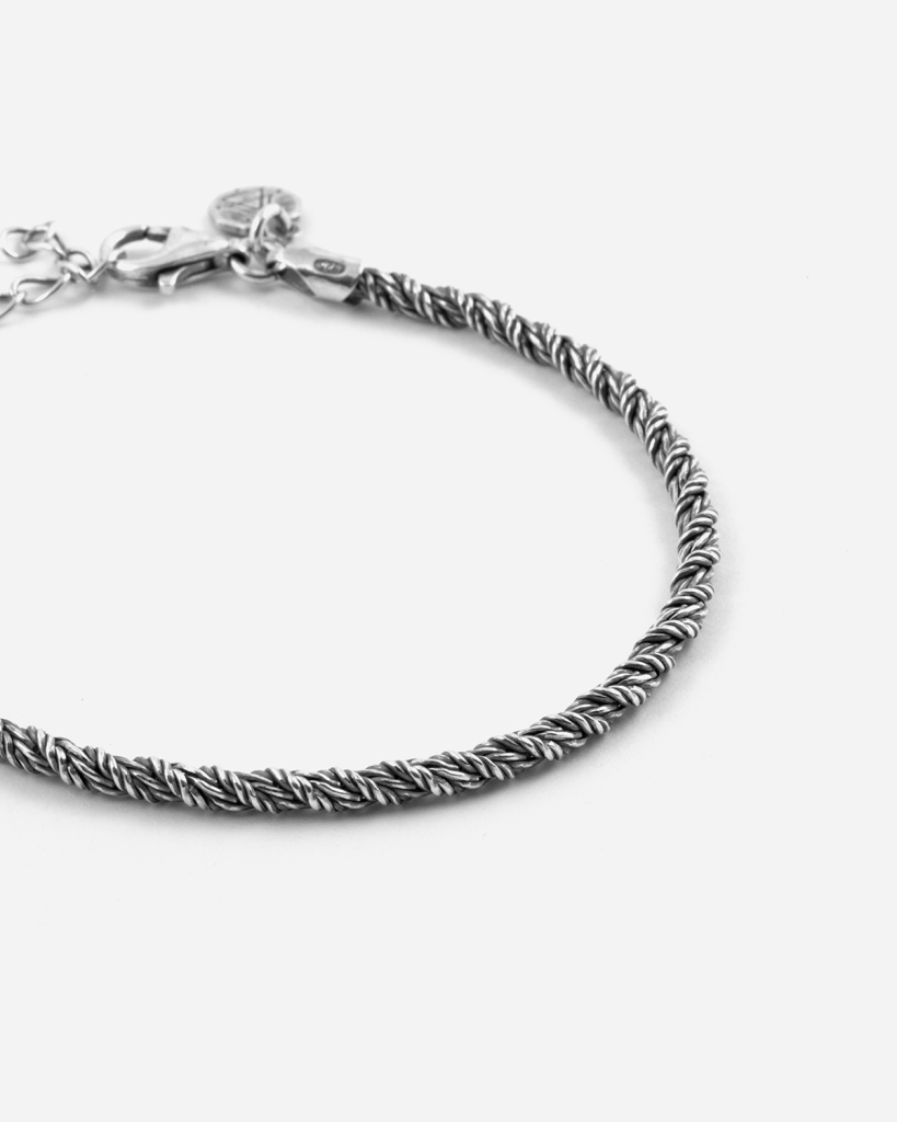 Bracciale volpe piccolo argento brunito lucido Nove25 - NOVE25