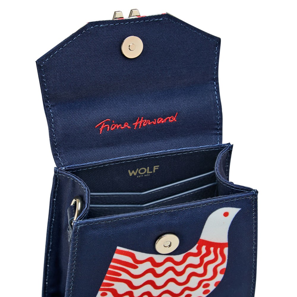  Wolf Small Bag with Navy Bird Print - Navy Bird Print - WOLF