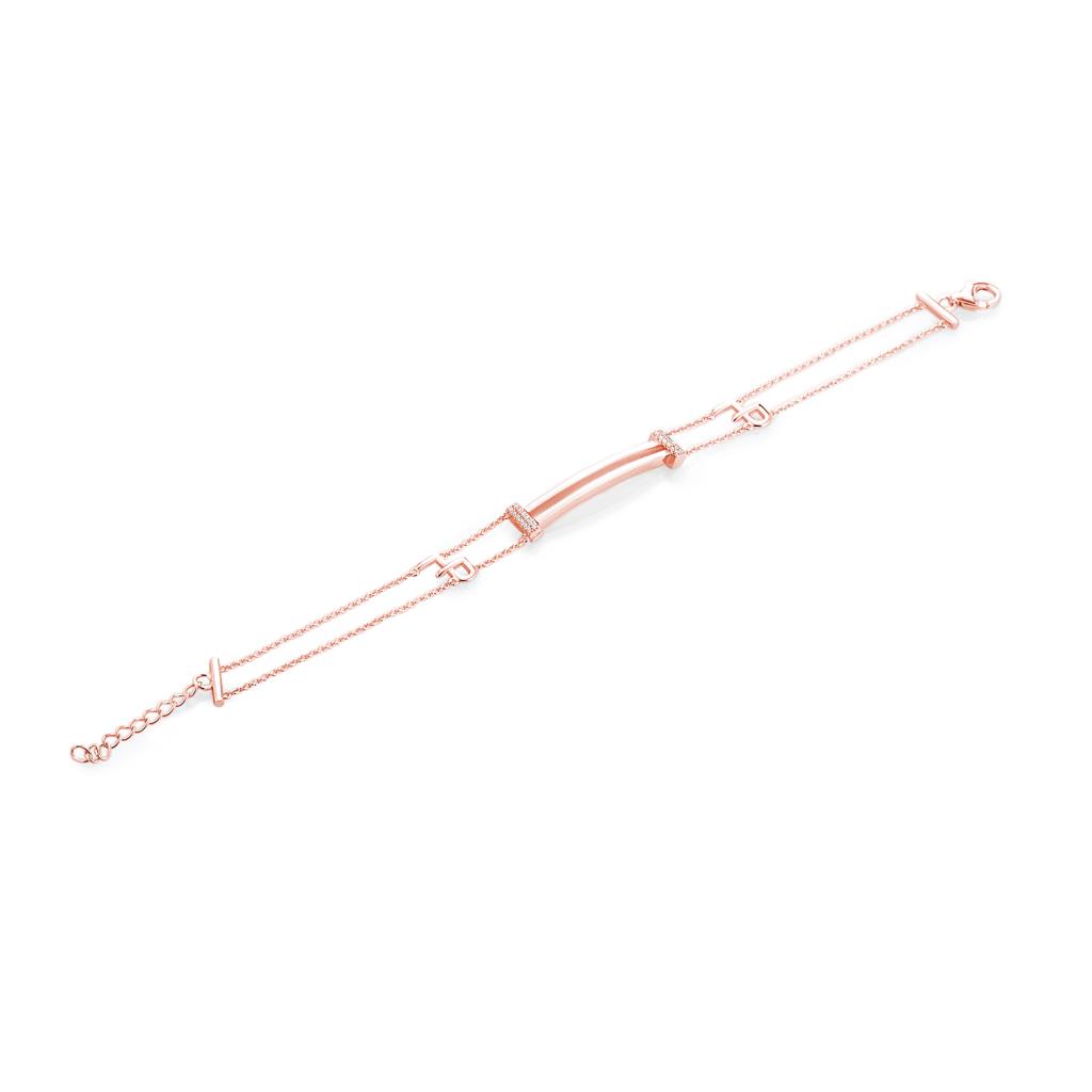  Base bracciale morbido componibile argento rosa e zaffiri - MARCELLO PANE