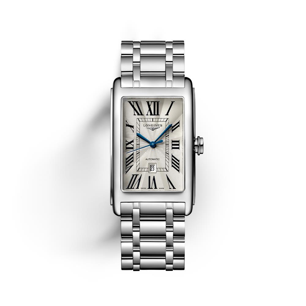 Orologio rettangolare in acciaio Dolcevita di Longines