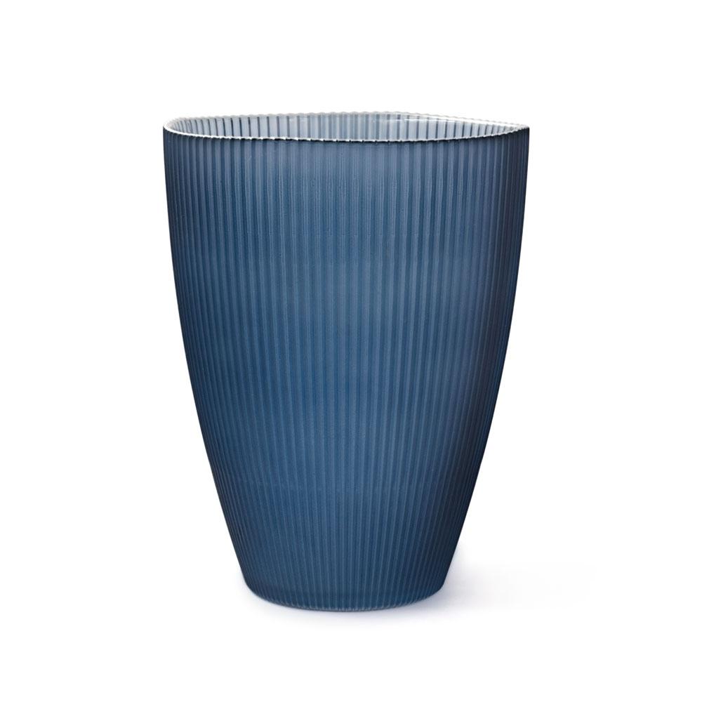 Vaso Dogale vetro blu argento h 24,5cm - DOGALE