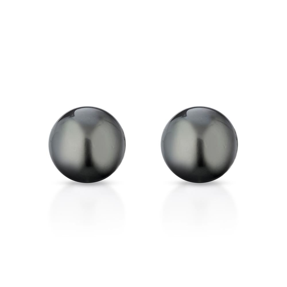 18kt white gold stud earrings with Tahiti pearl - COSCIA