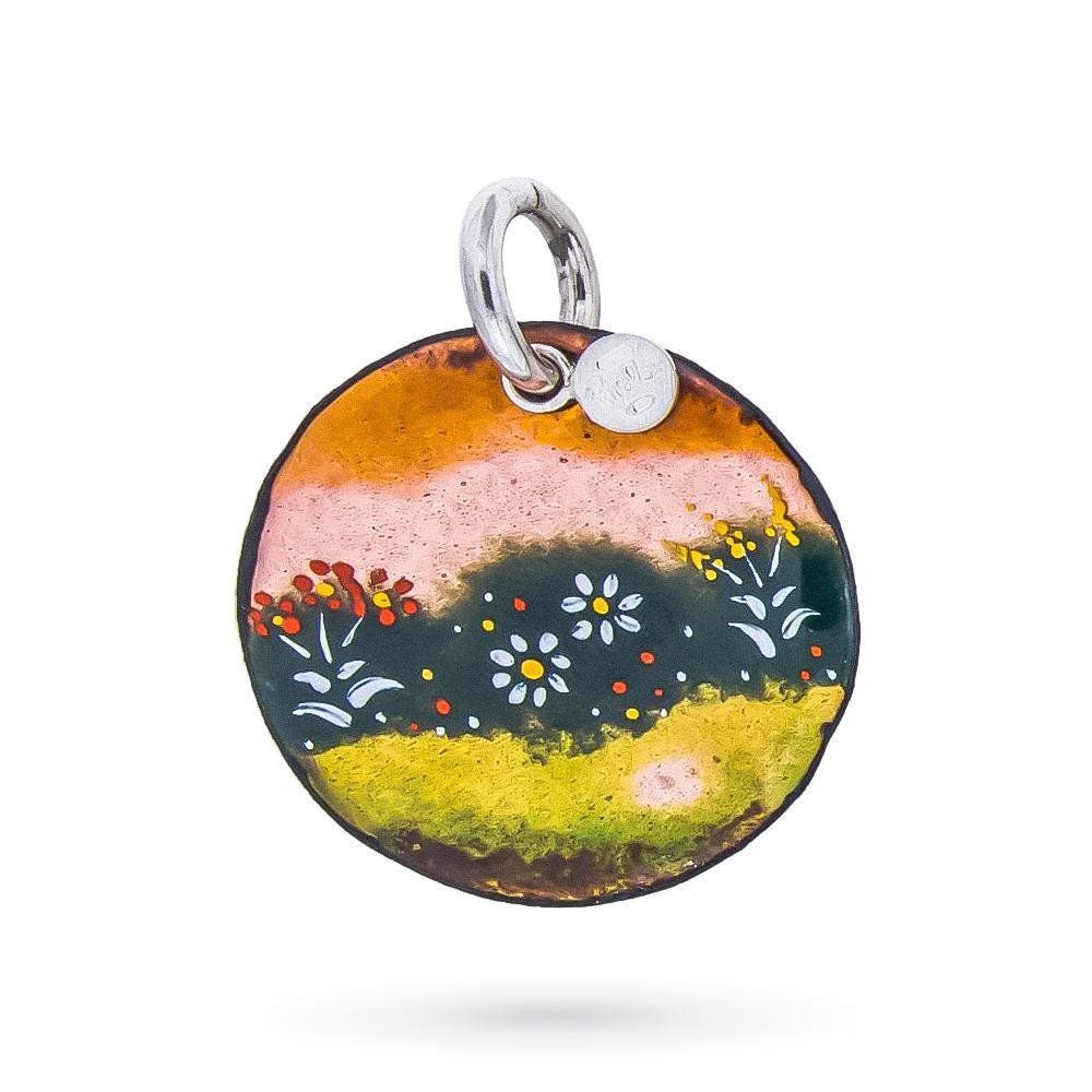 925 silver copper Gabriella Rivalta pendant Flowery Meadow LARGE - GABRIELLA RIVALTA