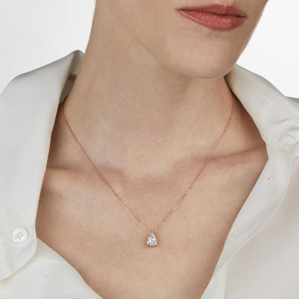 Girocollo oro rosa con diamante 1,5 Carati Lab-Grown - AMA