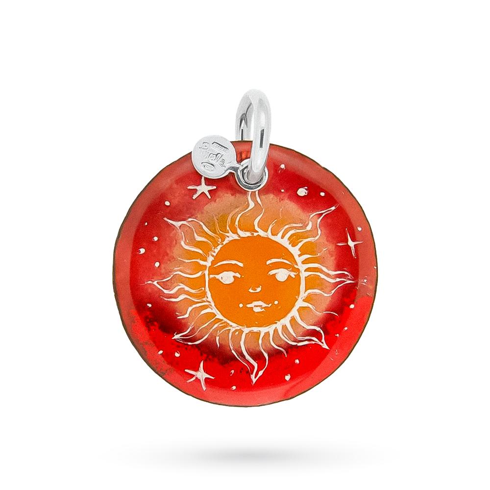 925 sterling silver and copper Gabriella Rivalta pendant Sun - GABRIELLA RIVALTA