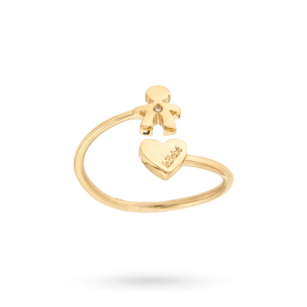  Anello leBebe LBB702 contrariè bimbo oro 9kt diamante - LE BEBE