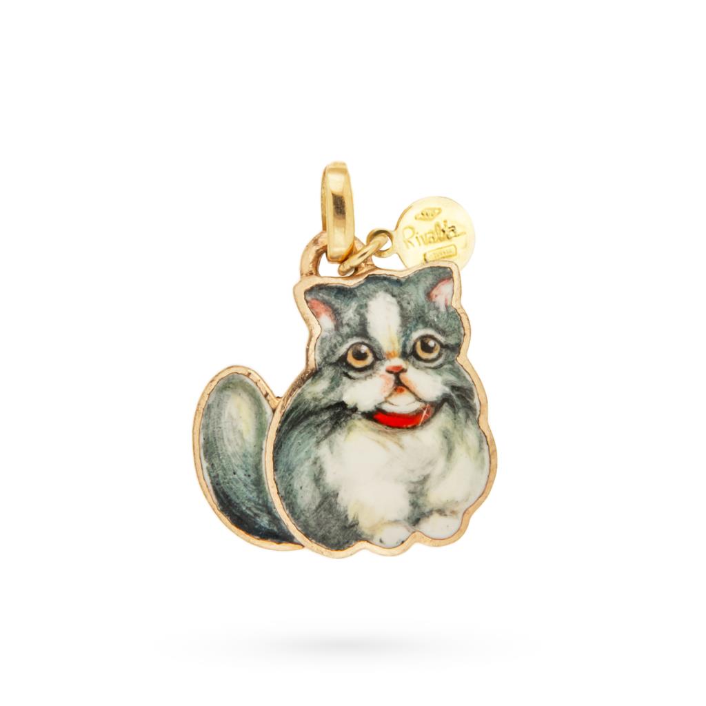 Ciondolo Gabriella Rivalta Gatto rame oro - GABRIELLA RIVALTA