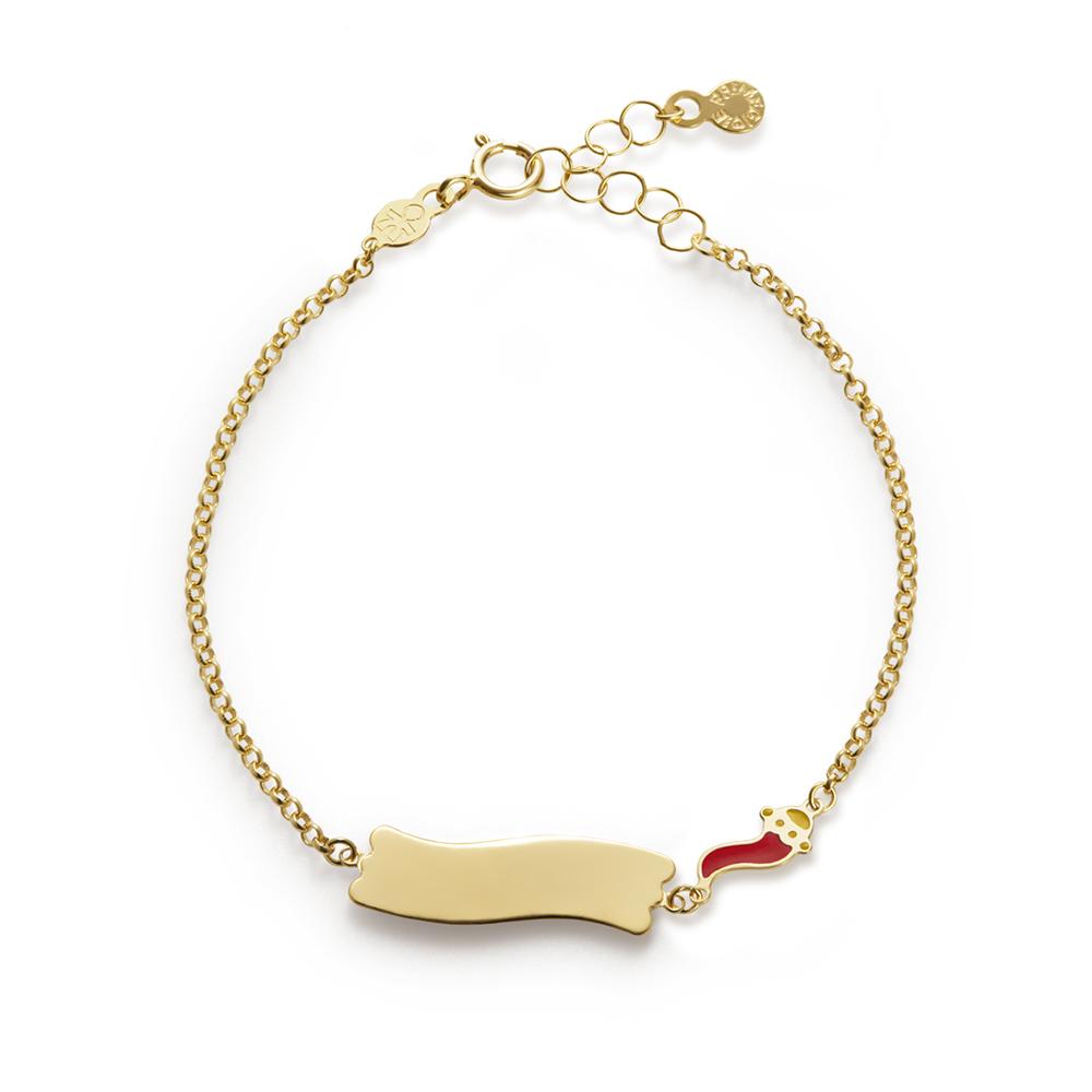 LeBebe PMG035-B Fortuna Cornetto bracelet with yellow gold plate - LE BEBE