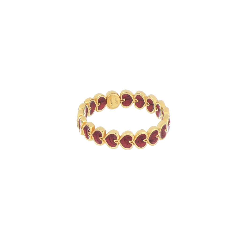 Anello Maman et Sophie argento smalto bordeaux - MAMAN ET SOPHIE