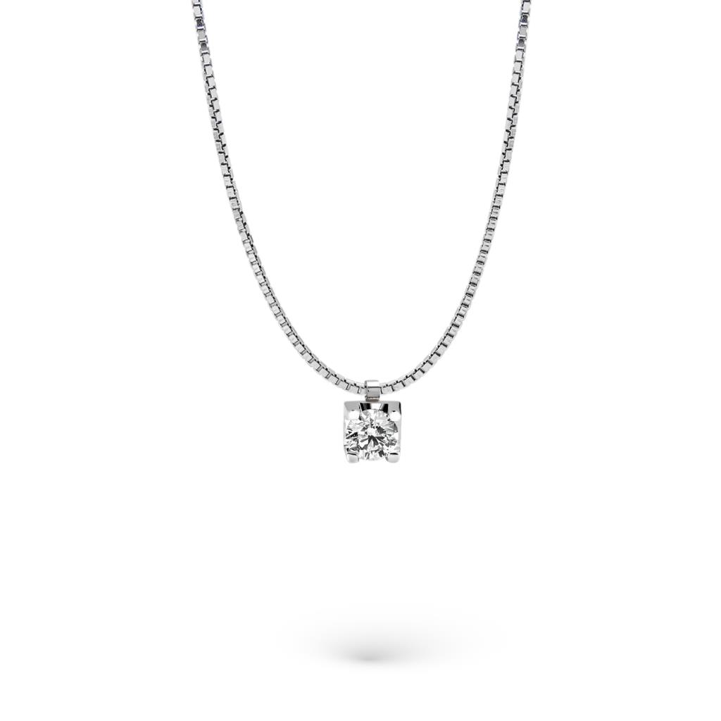 Necklace with solitaire diamond 0,20ct - MIRCO VISCONTI
