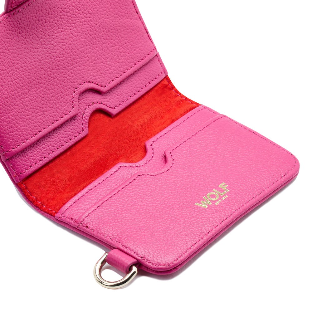  Wolf Credit Card Holder with Wristlet - Pink - WOLF