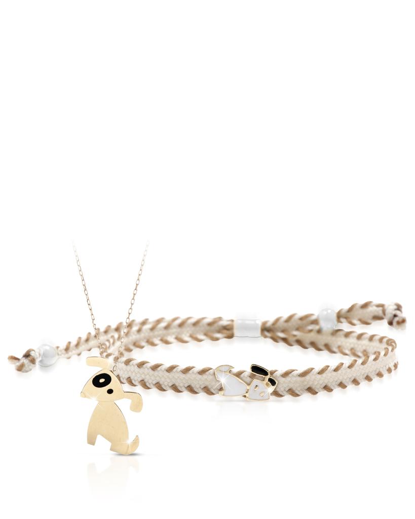9kt gold  bracelet leBebe Primegioie with dog - LE BEBE