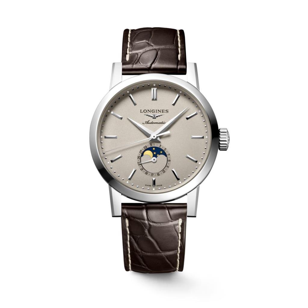 Longines 1832 watch L4.826.4.92.2 automatic moon phase 40.00mm - LONGINES