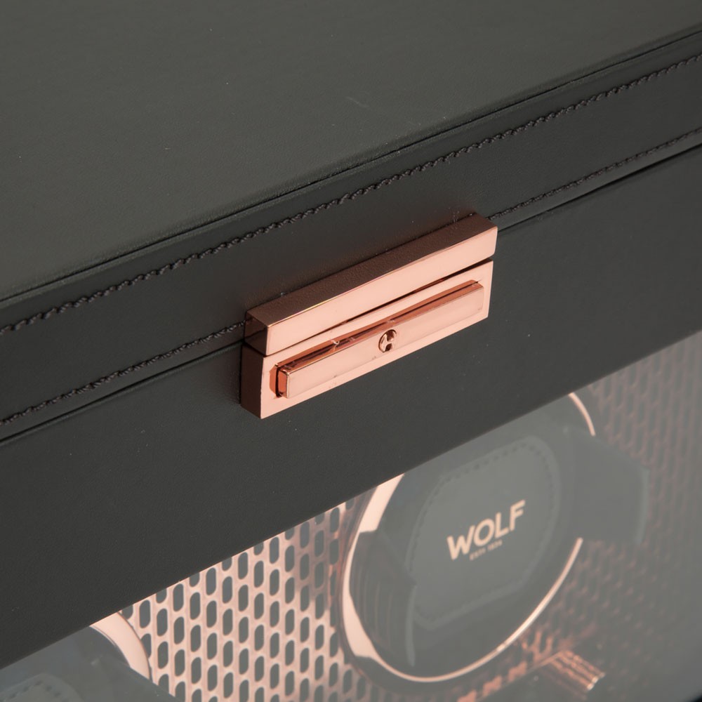  Wolf Double Watch Winder with Storage - Copper - WOLF