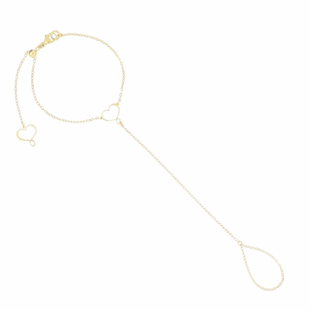 Bracciale modello baciamano in argento dorato di maman et sophie