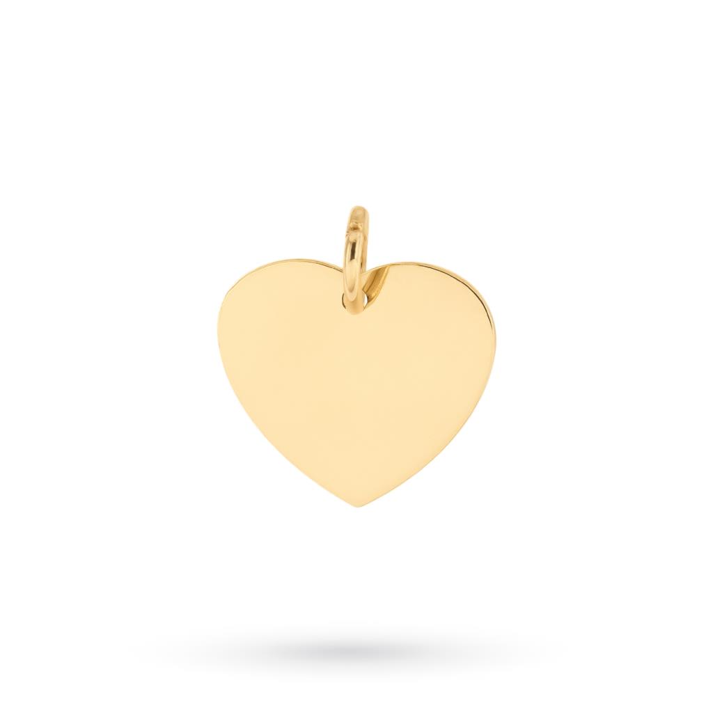 Ciondolo cuore lastra oro giallo 12x14mm - UNBRANDED
