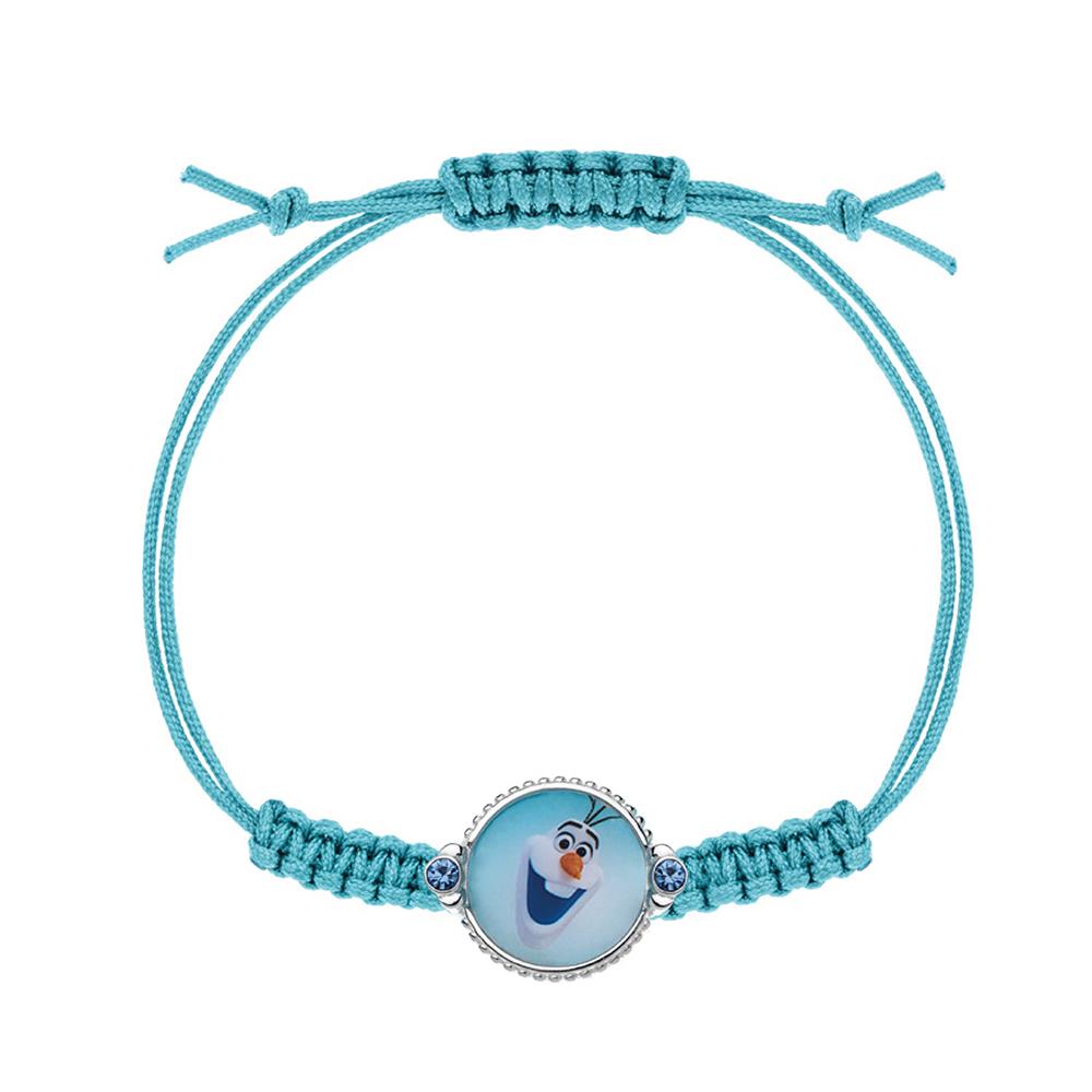 Bracciale bambini Disney Frozen Olaf filo azzurro smalti - DISNEY