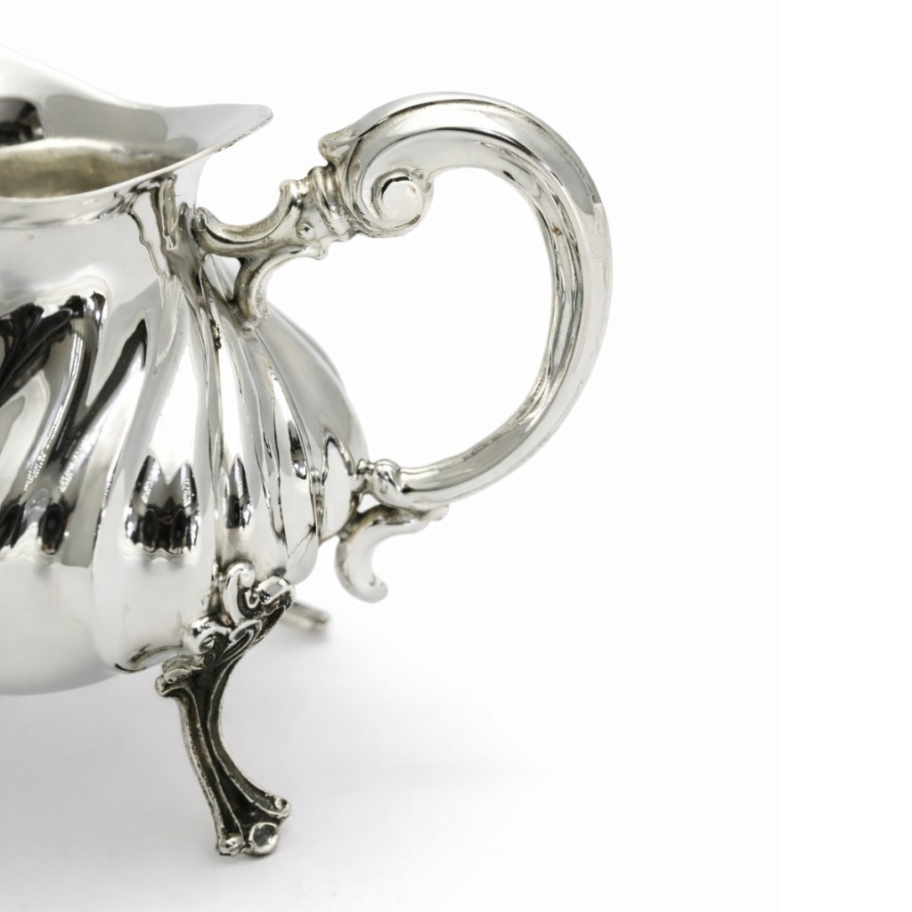 Twisted design creamer 800 silver, 1960s - 