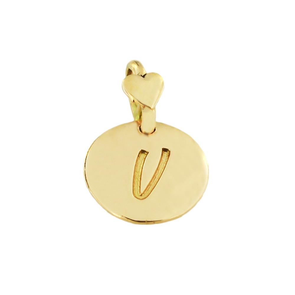 Ciondolo Cialdina Oro Dodo Mariani Lettera V - DODO MARIANI