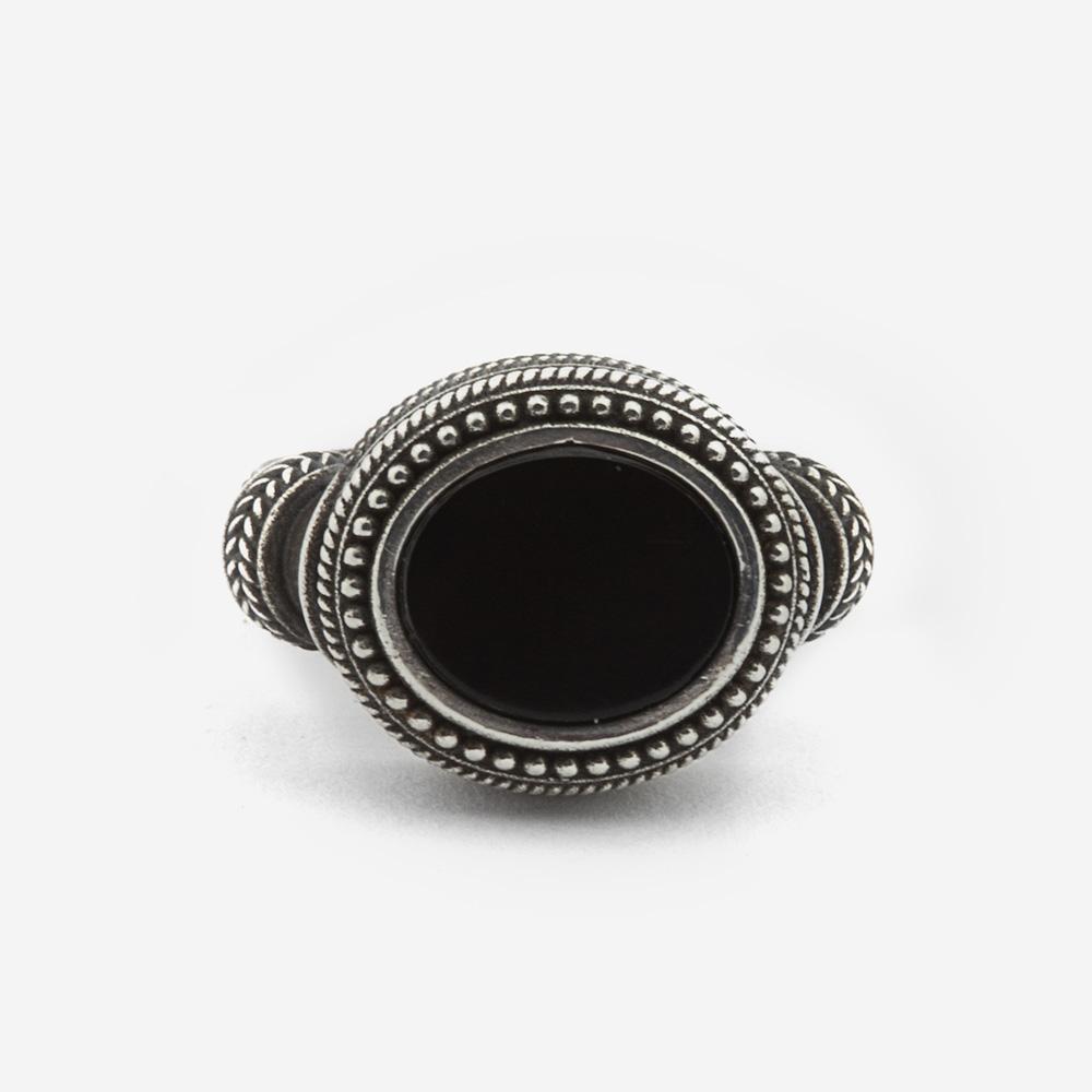 Chevalier magna grecia onice argento brunito lucido Nove25  - NOVE25