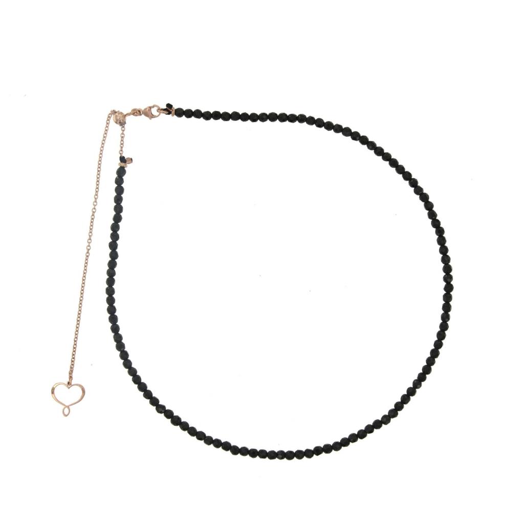 Choker con spinelli in argento 925 placcato oro rosa - MAMAN ET SOPHIE