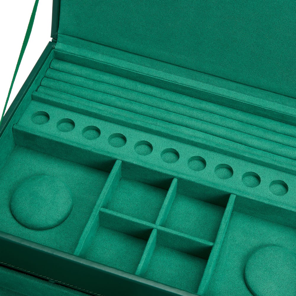  Wolf Jewellery Box with Drawers - Forest Green - WOLF
