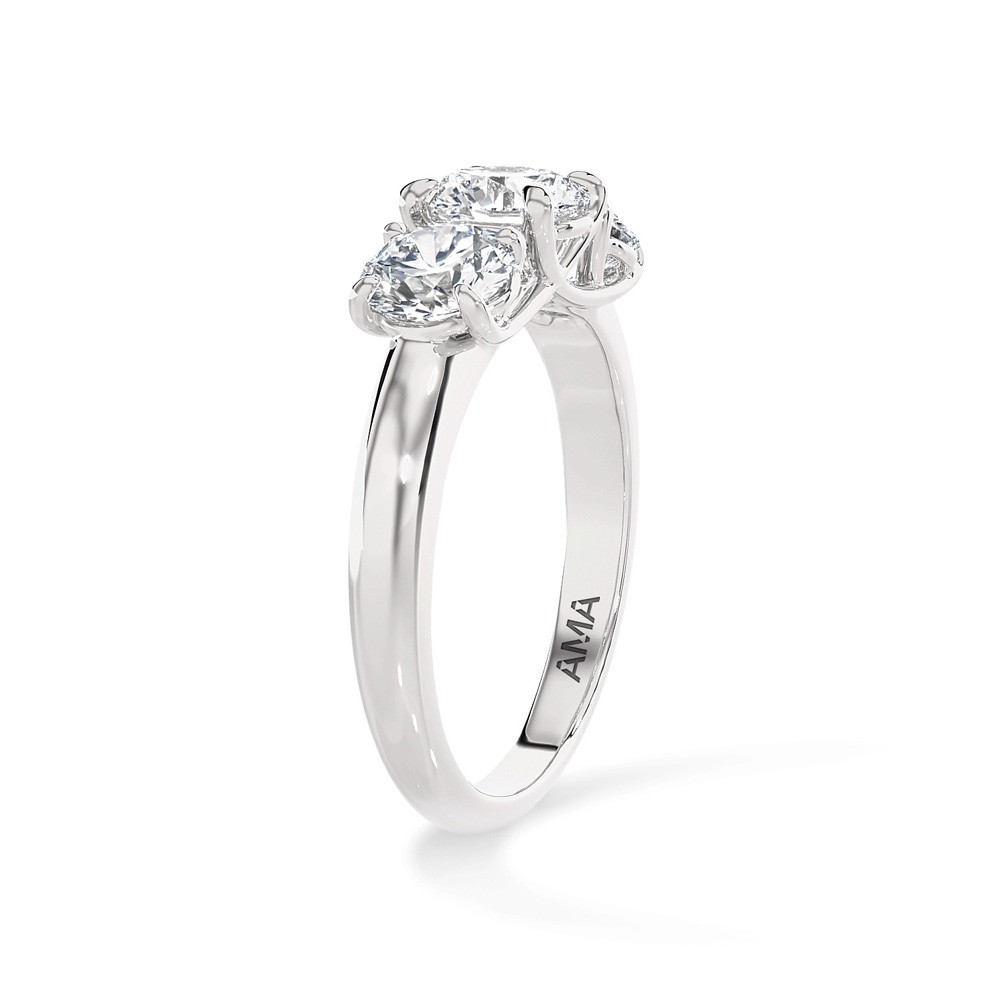  Trilogy oro bianco con diamanti ~1,7 Carati Lab-Grown - AMA