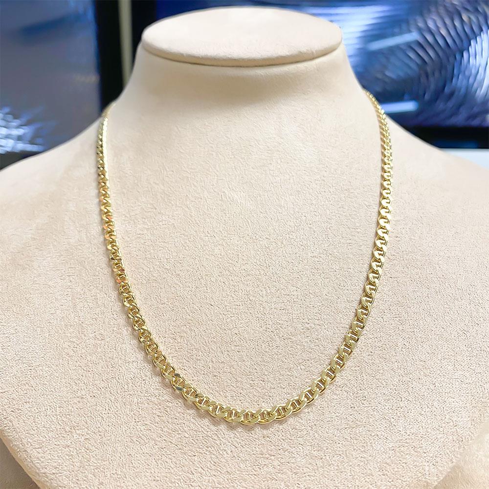  18kt yellow gold filled sleeper link chain 50cm - LUSSO ITALIANO