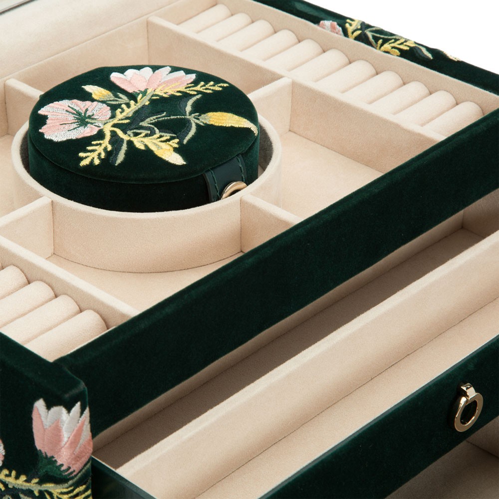  Wolf Medium Jewellery Box - Forest Green - WOLF